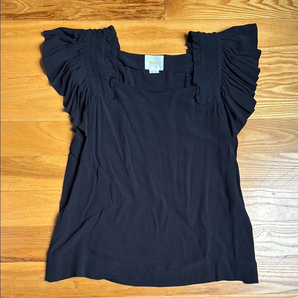 Anthropologie Maeve Black Top